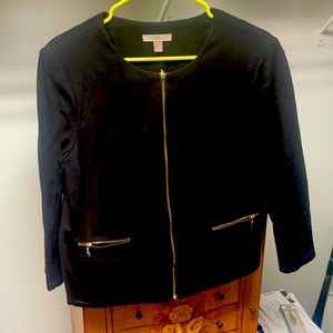 Roz and Ali black 3/4 sleeve jacket